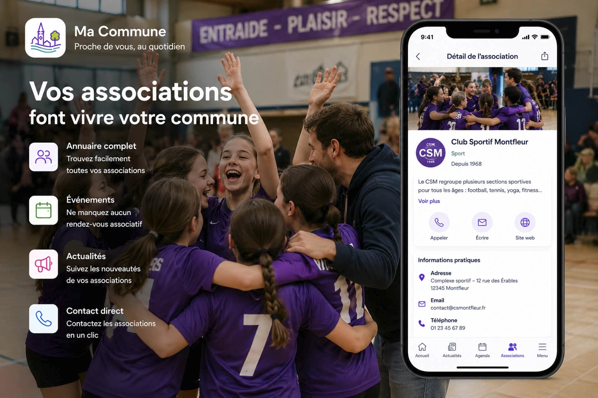 application pour associations municipales