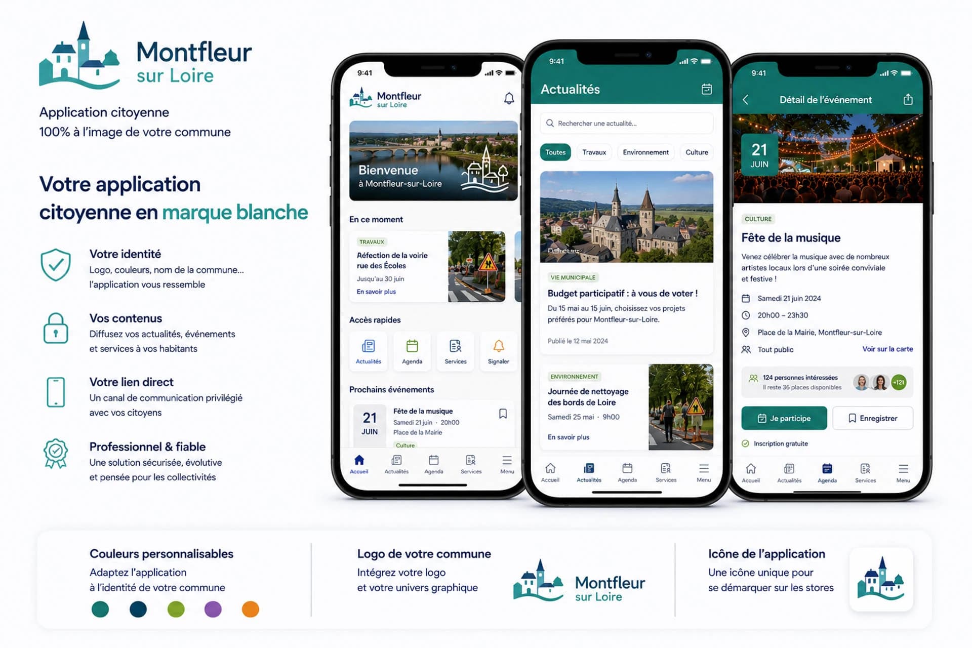 Marque blanche : application citoyenne aux couleurs de la commune