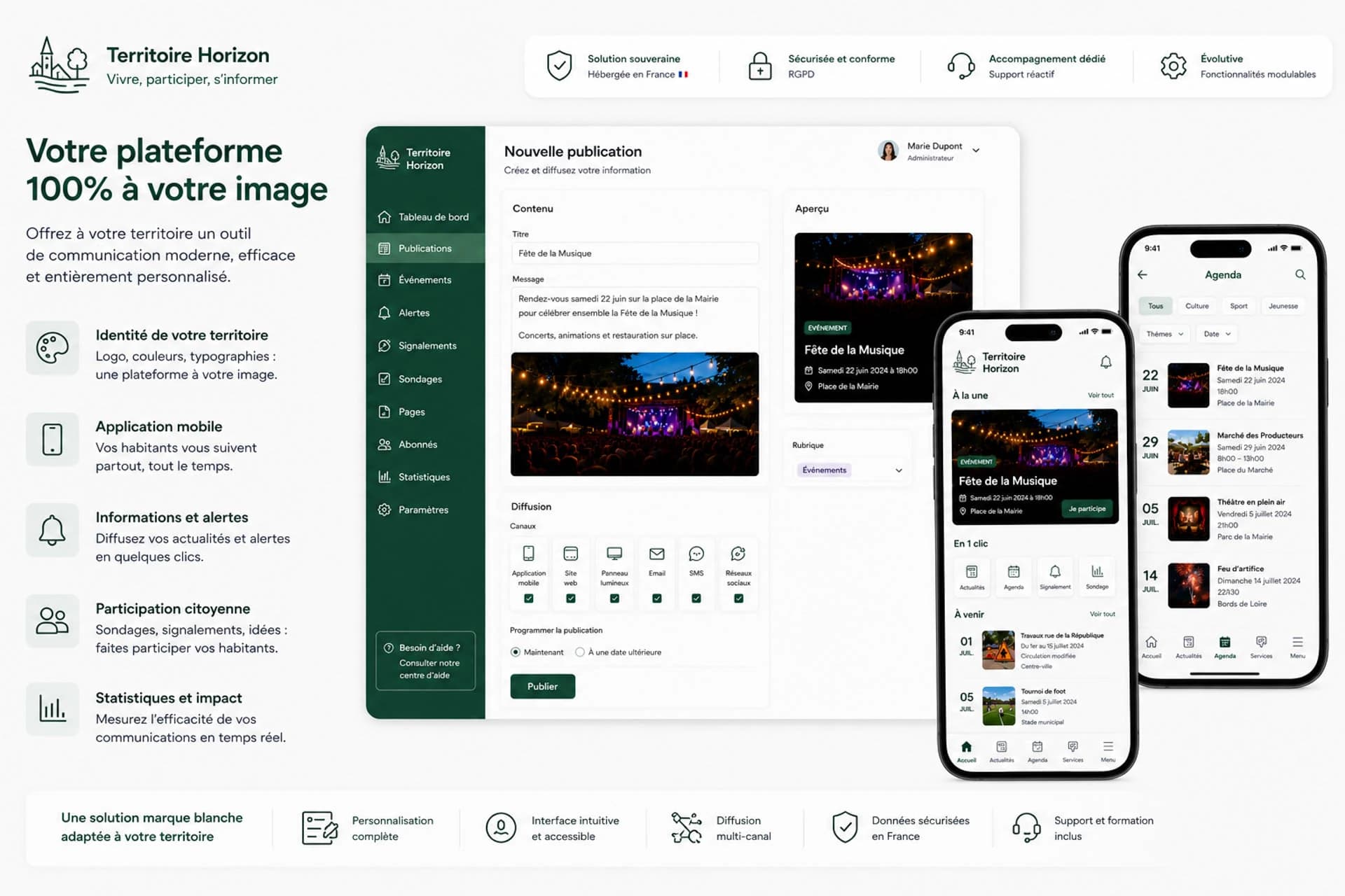 Application marque blanche pour territoire